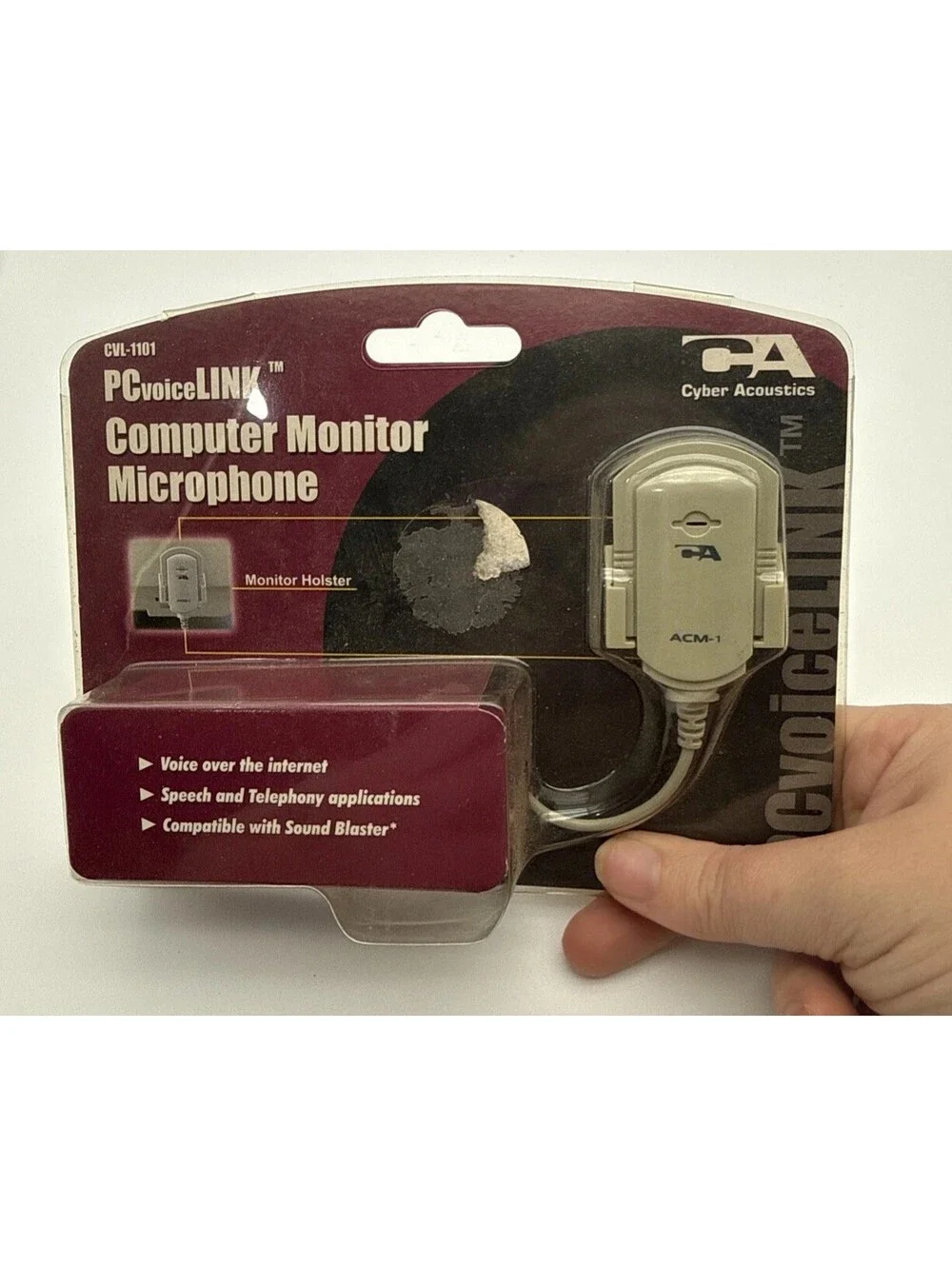 CVL-1101 PCvoiceLINK Computer Monitor Microphone CA Cyber Acoustics NEW SEALED